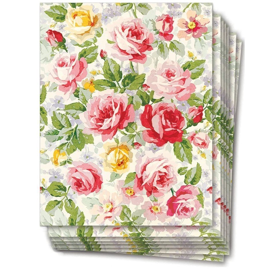 "Summer Roses" esiliisteröity palatapetti (paketti)
